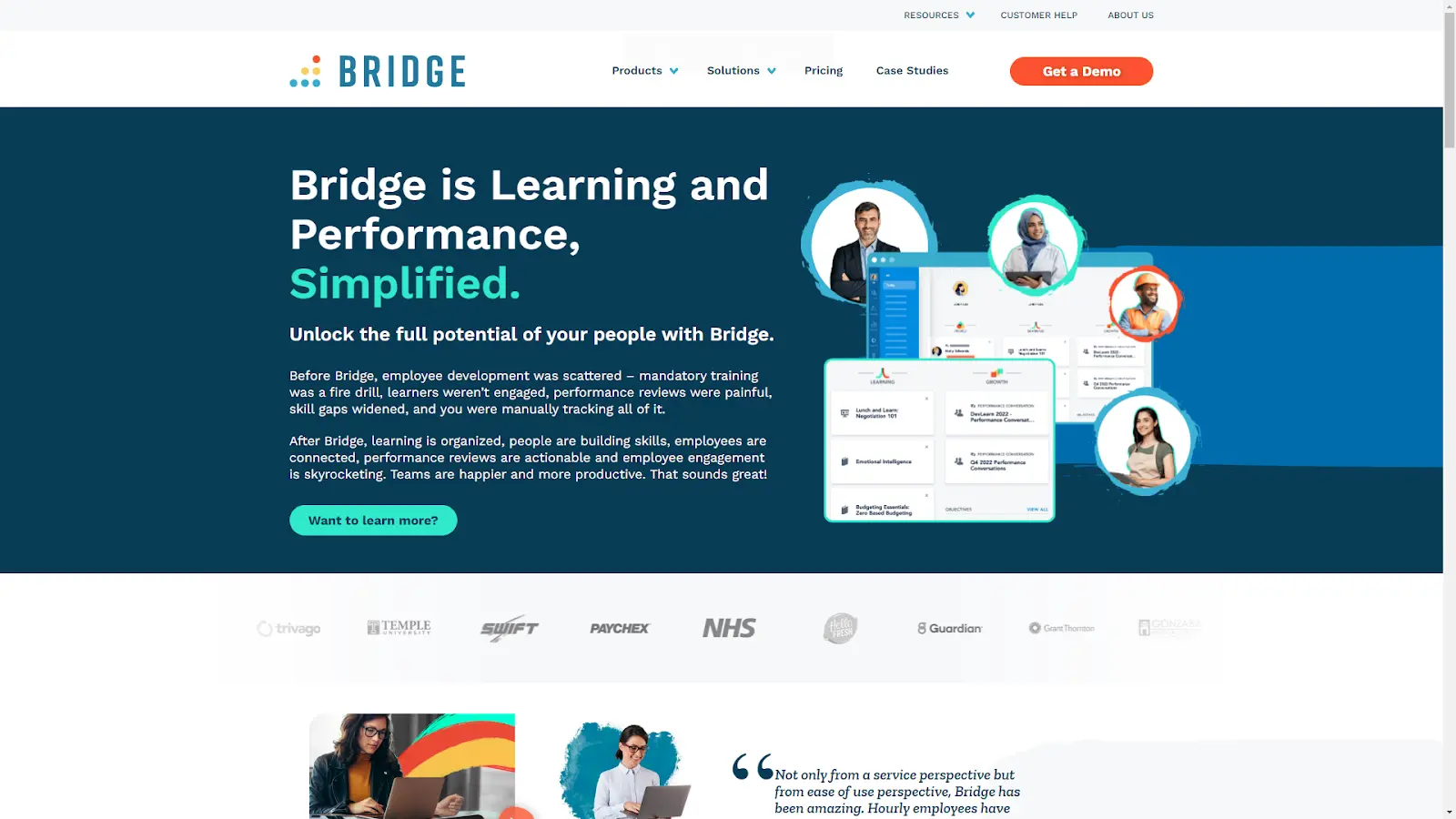 BridgeLMS website