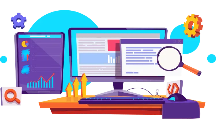 visual of an eLearning platform with robust features