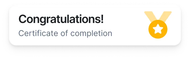 Certificate of completion graphic