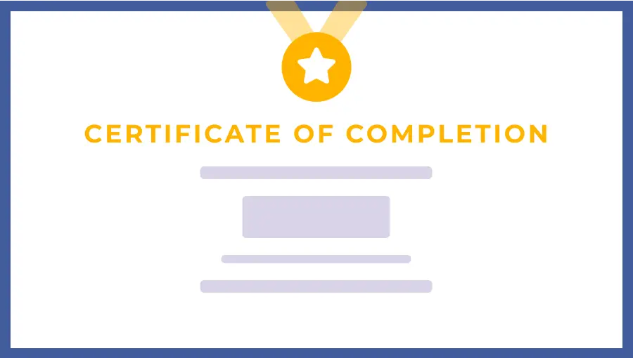 Certificate of completion graphic