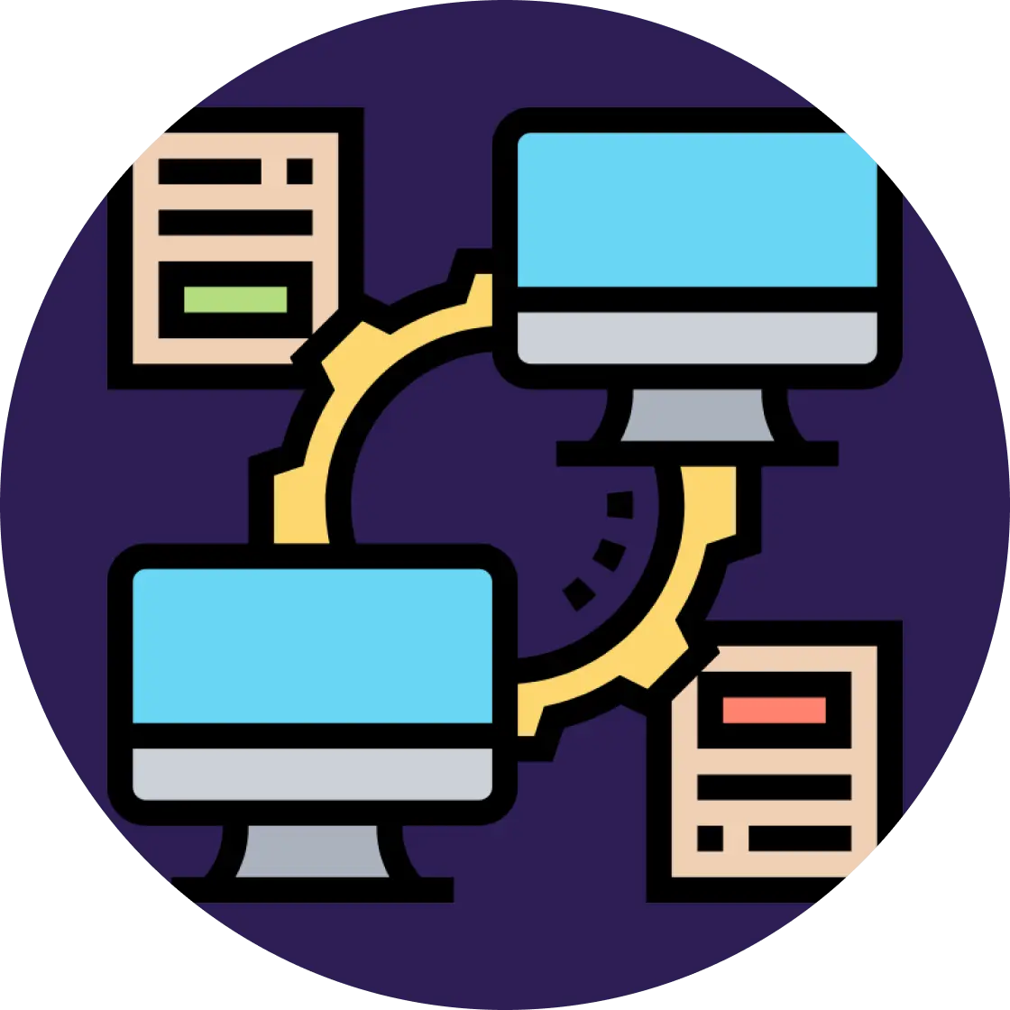 Data migration graphic