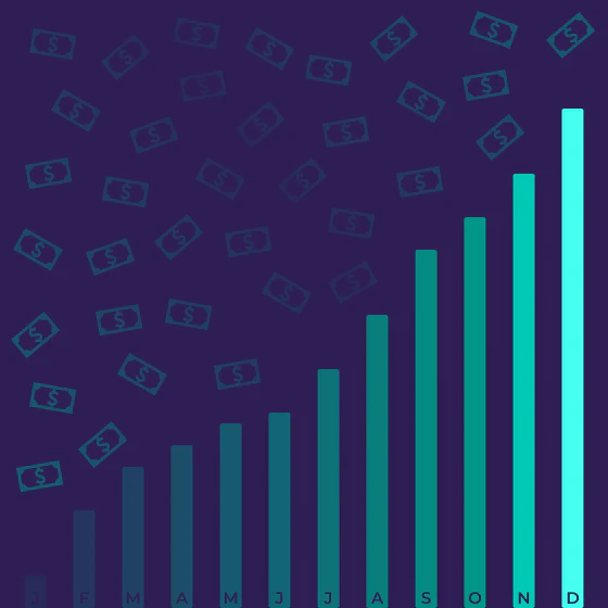 eCommerce cash graph graphic