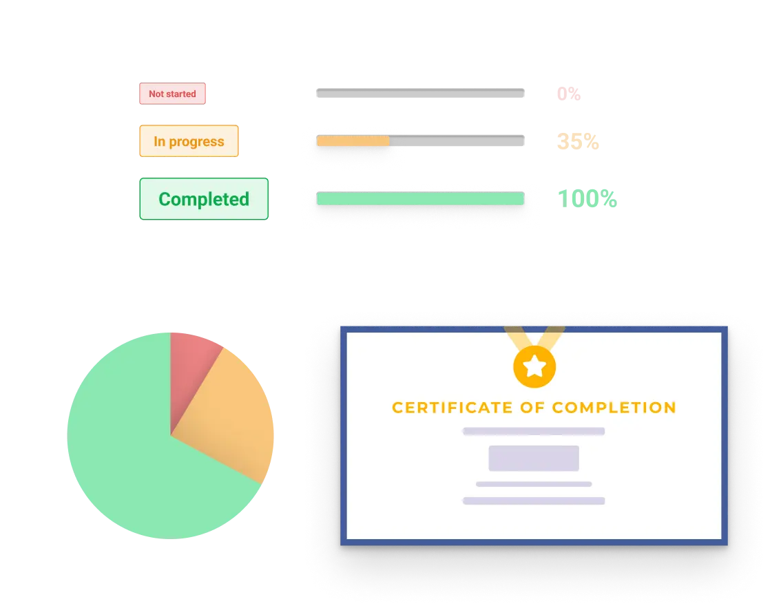 Reporting, tracking graphic